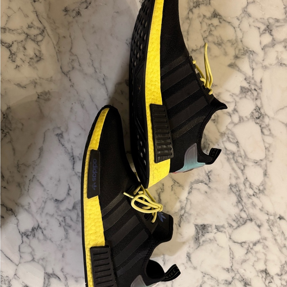 Adidas Black and Yellow Sneakers